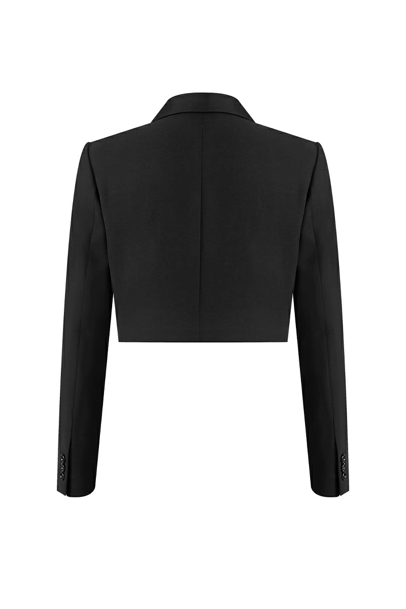 Karla Crop Tuxedo Blazer