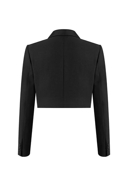 Karla Crop Tuxedo Blazer